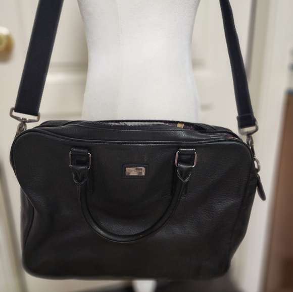 Elegant Black Leather Men's Bag - Picture 1 of 5